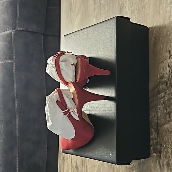 NWT COACH CHERRY SUTTON SUEDE SLINGBACK PUMPS 6B - Picture 12 of 16